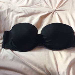 Black Strapless Bikini Top